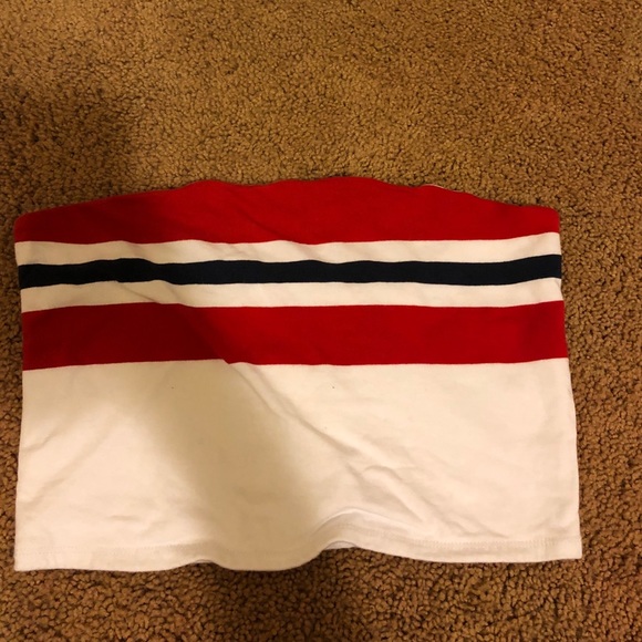 Garage Tops - Garage red white and blue tube top